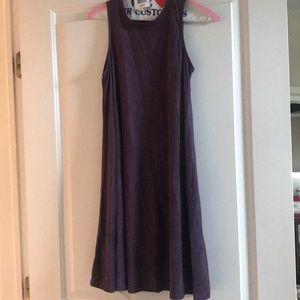 Purple high neck sleeveless dress